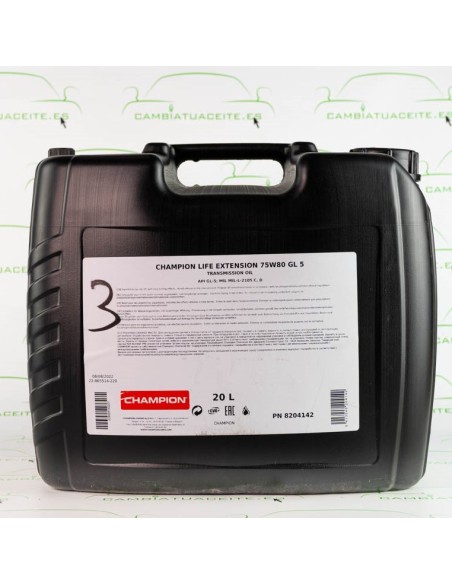 CHAMPION LIFE EXTENSION 75w80 GL5 CP-20L