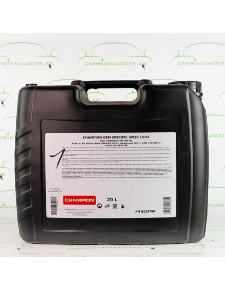 CHAMPION OEM SPECIFIC 0W20 LS-FE CP-20L